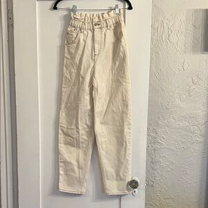 Maje high waisted Cream Jeans